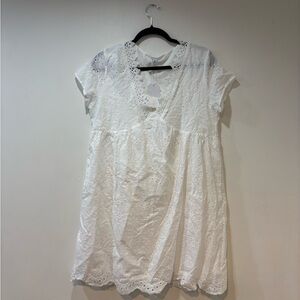 NWT White Eyelet Dress